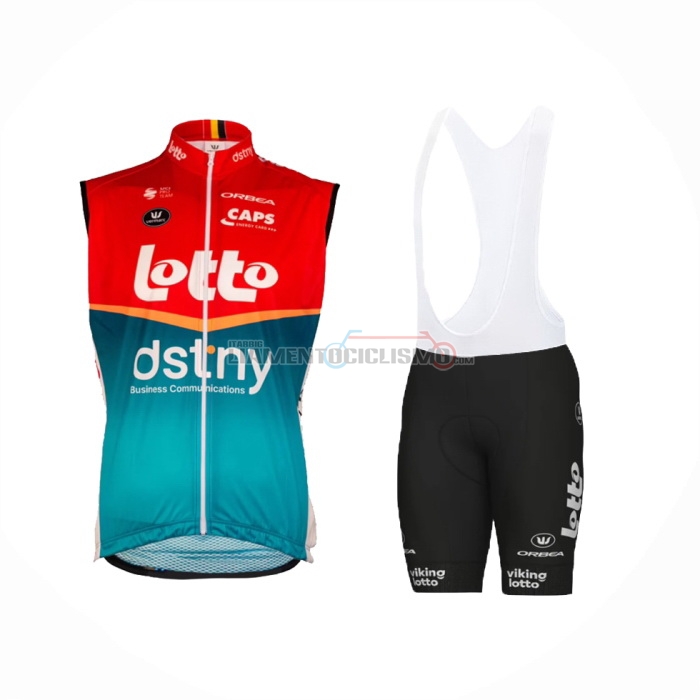 2024 Gilet Antivento Lotto Dstny Rosso Blu e Salopette